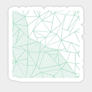 Abstract Half and Half 45 Mint Green Sticker